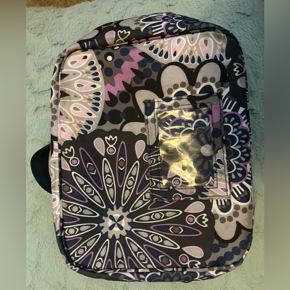 Vera Bradley Black and Purple Patterned Bag